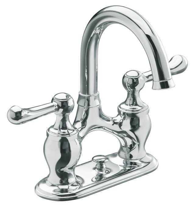 Kohler K-10331-4 Lyntier(TM) lavatory faucet with 4"" centers and lever handles