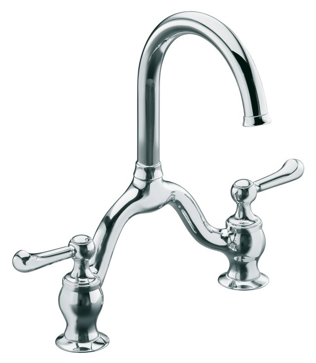 Kohler K-10341-4 Lyntier(TM) lavatory faucet with 8"" centers less drain