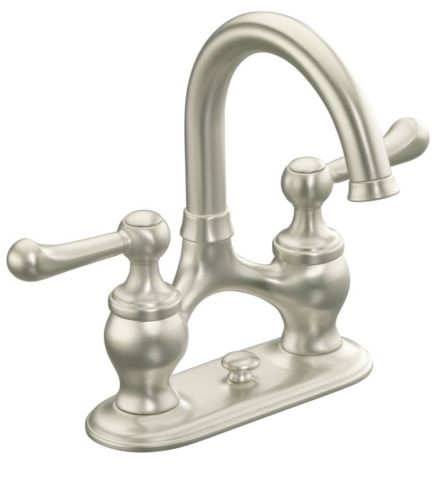 Kohler K-10331-4-BN Lyntier(TM) lavatory faucet with 4" centers and lever handles  Vibrant Brushed Nickel; Discontinued Product - Use Kohler K-10331-4