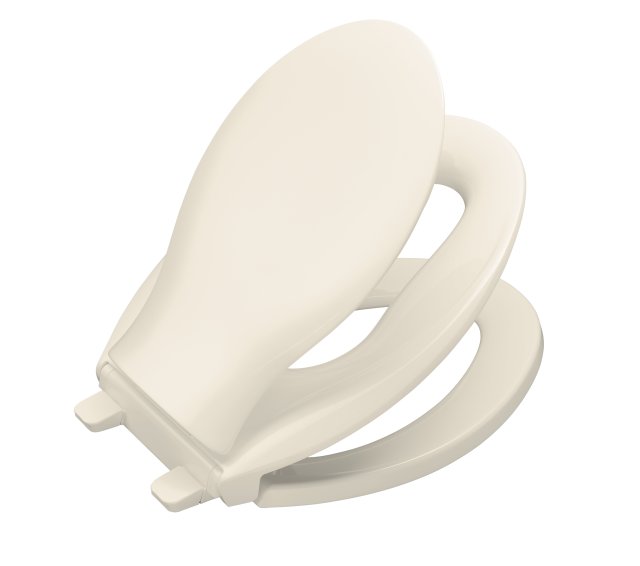 Kohler K-4732-47; Transitions (R); elongated toilet seats quiet-close with grip-tight; in Almond; Discontinued Product