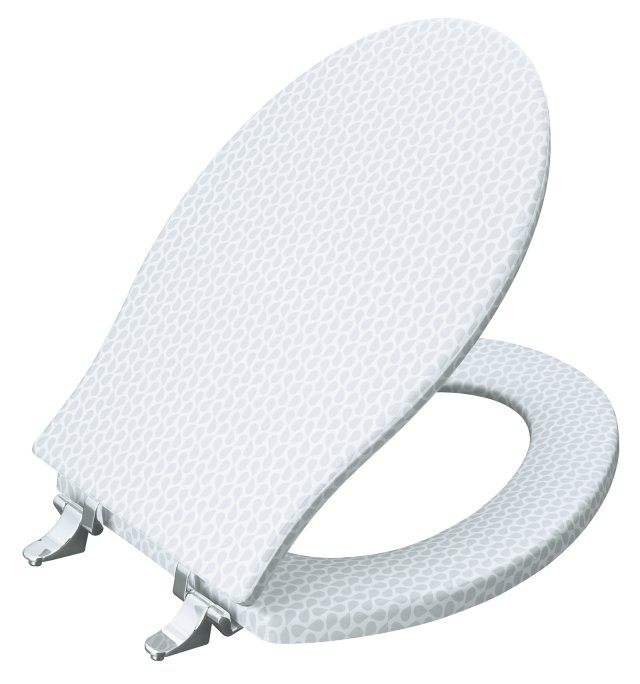 Kohler K-4718-CP-D6 Ditto(TM) Round-Front Artful Toilet Seat with Closed-Front and Polished Chrome Hinges  Ditto  1061604-CP-D6; Discontinued Product