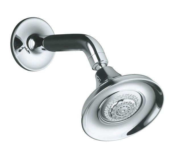 Kohler K-18494-SN; Symbol (TM) multifunction showerhead with arm and flange; in Vibrant Polished Nickel; Discontinued Product - Use Kohler K-18494