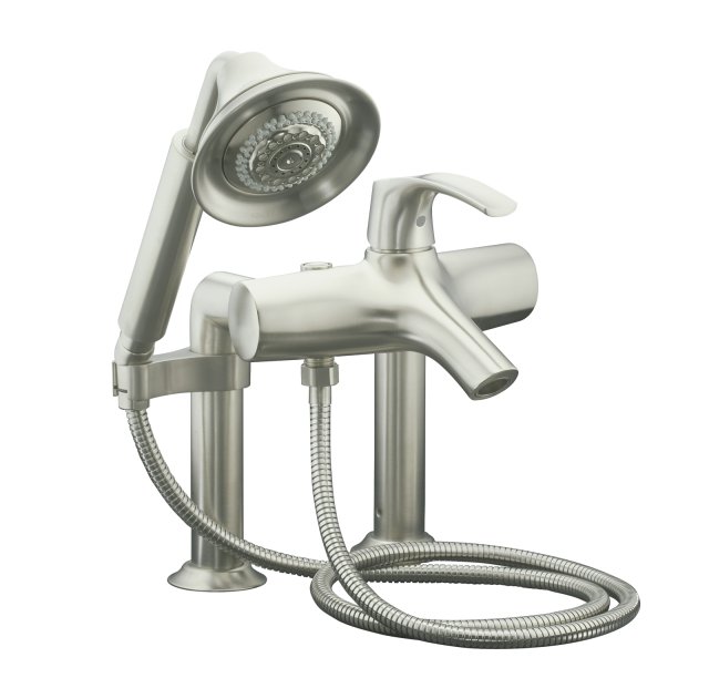 Kohler K-18486-4-BN; Symbol (TM) Roman bath filler with handshower; in Vibrant Brushed Nickel; Discontinued Product