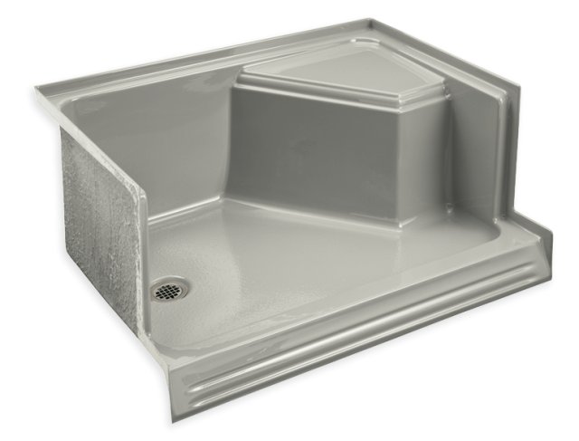 Kohler K-9496 Memoirs(R) 60"" shower receptor with integral seat at left and right-hand drain