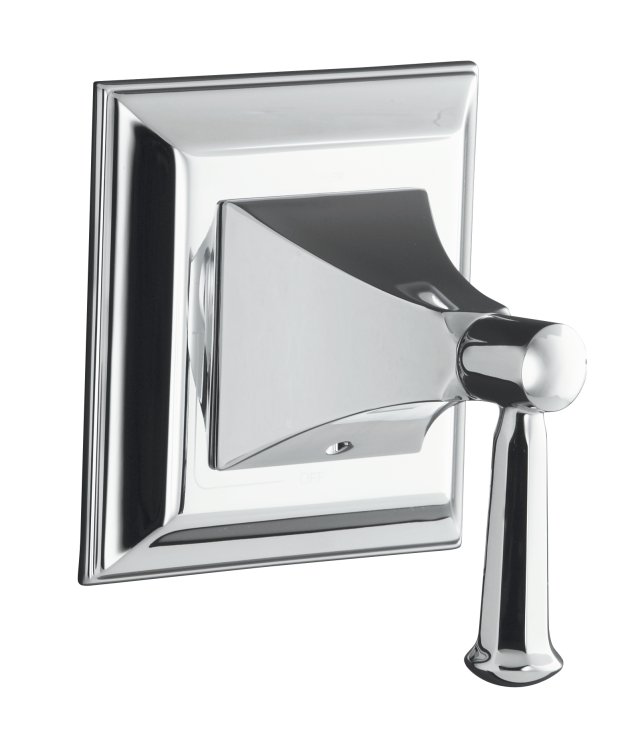 Kohler K-T10423-4S-CP; Memoirs (R) volume control valve trim with Stately design and faceted lever handle valve not included; in Polished Chrome