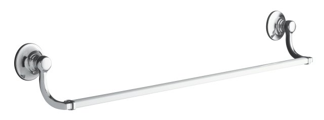 Kohler K-11411-P Bancroft(R) 24"" towel bar in Polished Chrome with White bar
