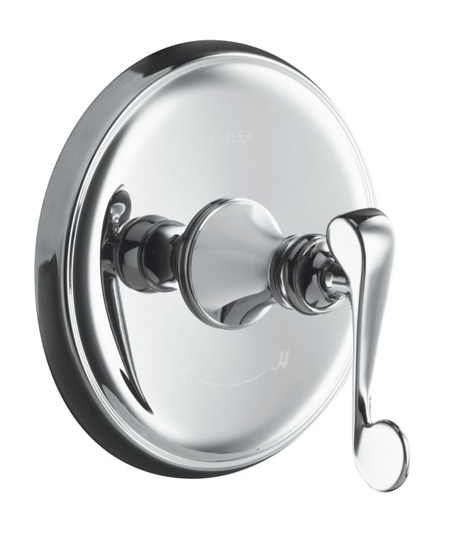 Kohler K-T16175-4 Revival(R) thermostatic valve trim with scroll lever handle valve not included