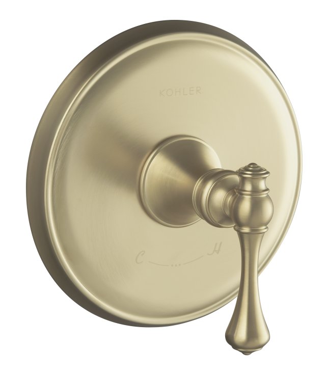 Kohler K-T16175-4A Revival(R) thermostatic valve trim with traditional lever handle valve not included
