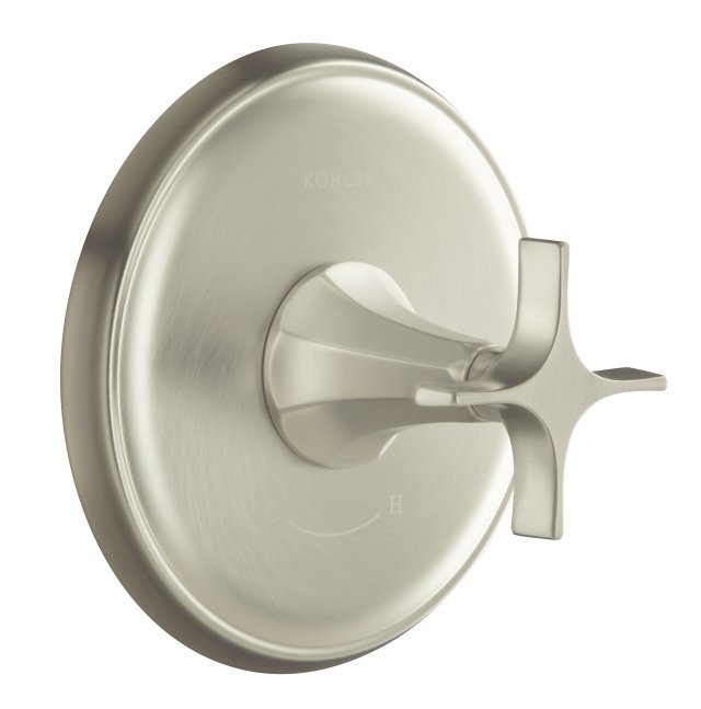 Kohler K-T10426-3C Memoirs(R) thermostatic valve trim with Classic design and cross handle valve not included
