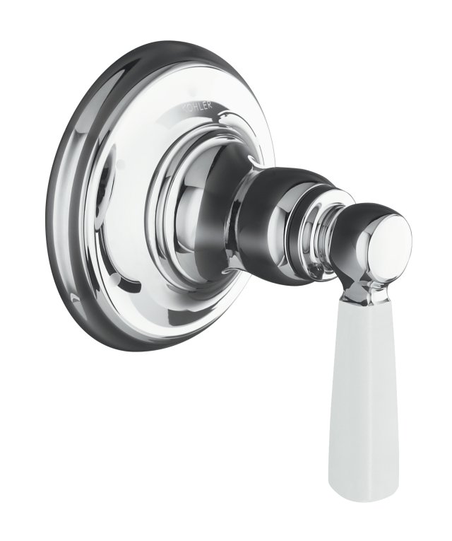 Kohler K-T10595-4P Bancroft(R) transfer valve trim with White ceramic lever handle valve not included