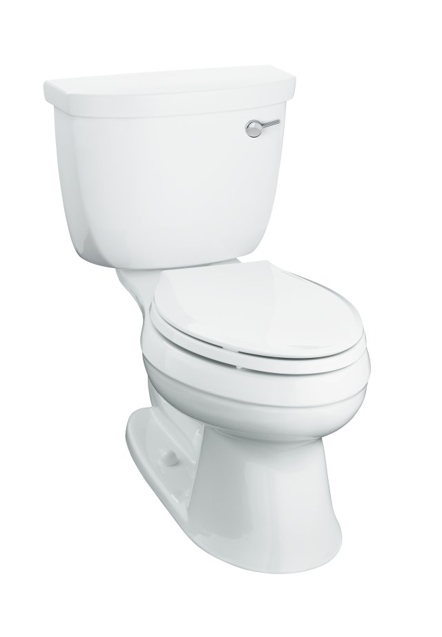 Kohler K-3499-RA Cimarron(TM) elongated toilet with right-hand trip lever less seat