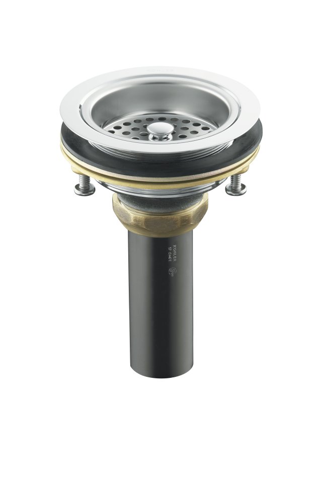Kohler K-8801-VS; Duostrainer (R) sink strainer with tailpiece; in Vibrant Stainless