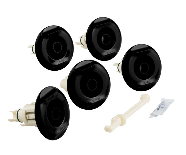Kohler K-9695-7; Flexjet (TM) whirlpool trim kit with five jets; in Black Black