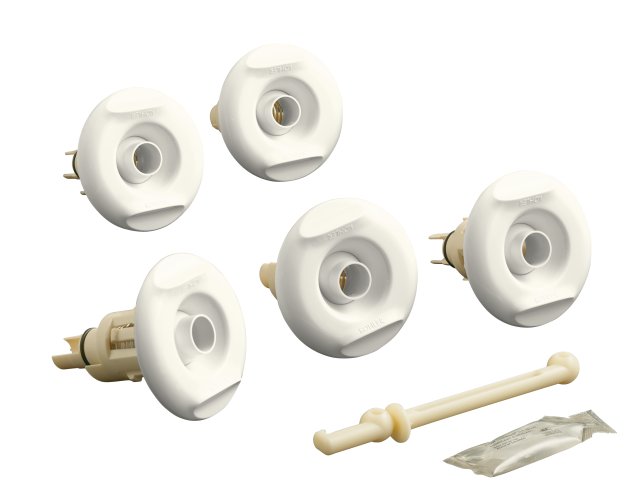 Kohler K-9695-BKB; Flexjet (TM) whirlpool trim kit with five jets; in Brushed Black