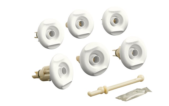 Kohler K-9696-0; Flexjet (TM) whirlpool trim kit with six jets; in White