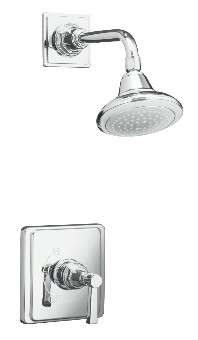 Kohler K-T13134-4A Pinstripe(R) Pure shower faucet trim with lever handle valve not included