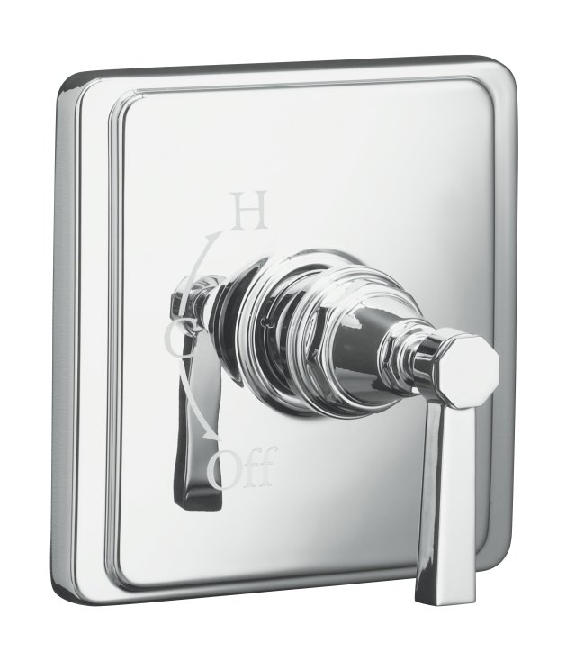 Kohler K-T13135-4A Pinstripe(R) Pure Rite-Temp(R) pressure-balancing valve trim with lever handle valve not included