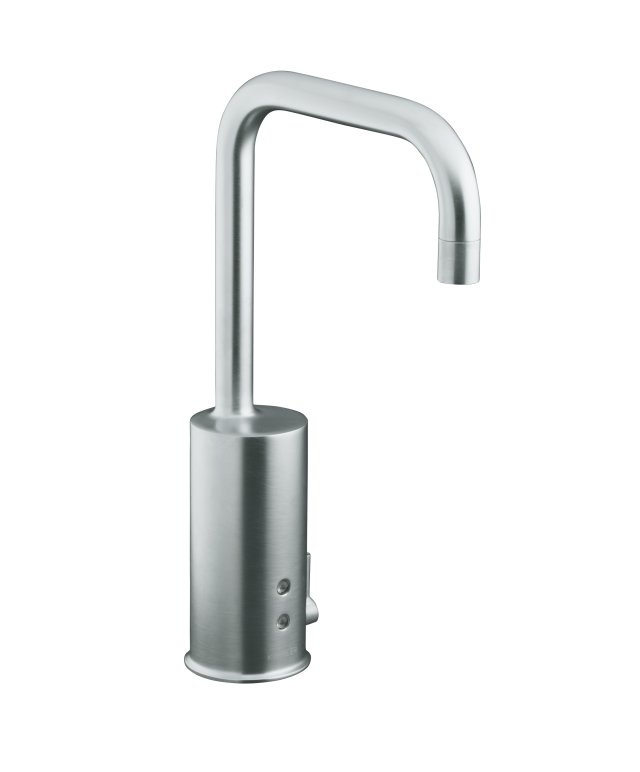 Kohler K-10954-4 Touchless(TM) battery-powered gooseneck faucet with 4"" centers