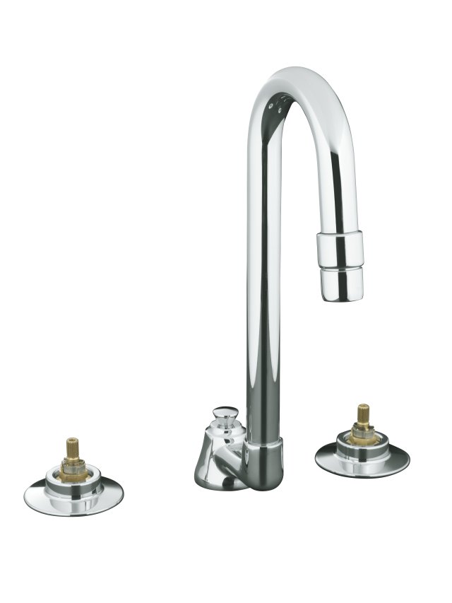 Kohler K-7465-K Triton(R) widespread lavatory base faucet with pop-up drain