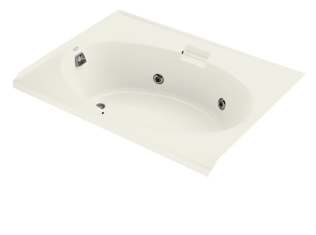 Kohler K-1266-LH Dockside(R) 5' whirlpool with flange heater and left-hand drain