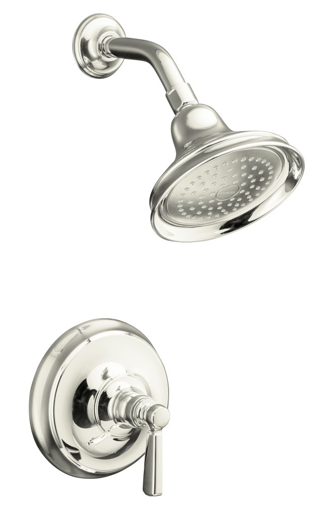 Kohler K-T10583-4 Bancroft(R) Rite-Temp(R) pressure-balancing shower faucet trim with metal lever handle valve not included