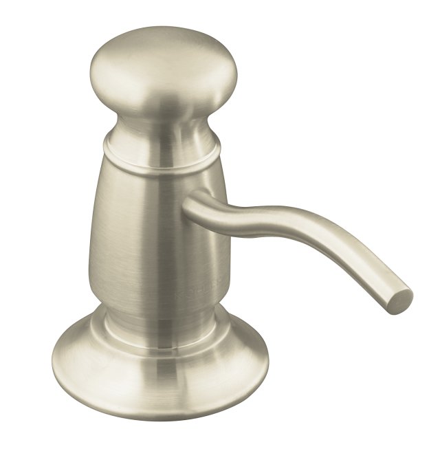 Kohler K-1894-C-BN; Soap/lotion dispenser with Traditional design (Clam shell packed); in Vibrant Brushed Nickel