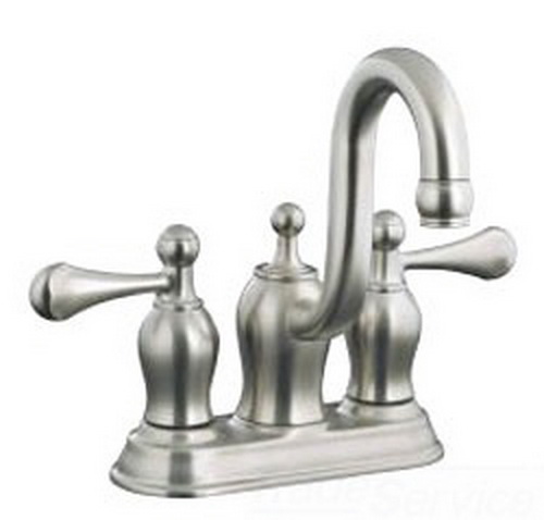 Kohler K-11550-4-BN; Bellhaven (R) centerset lavatory faucet with lever handles; in Vibrant Brushed Nickel; Discontinued Product - Use Kohler K-11550-4