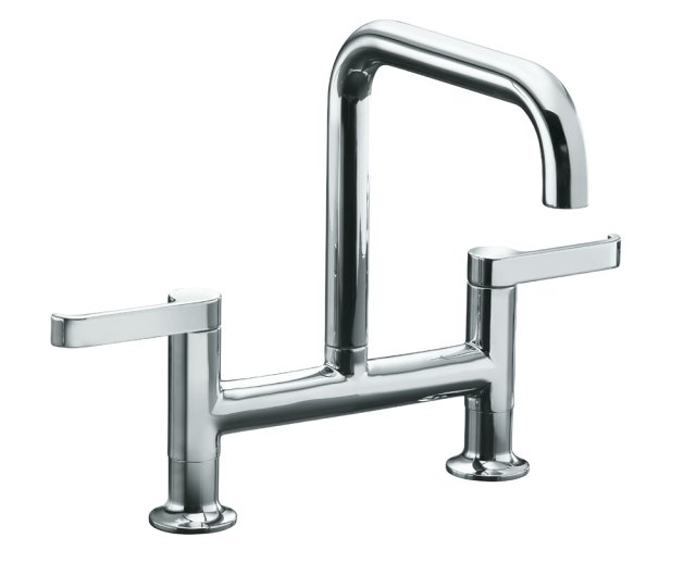 Kohler K-6125-4 Torq(TM) deck mount bridge kitchen faucet