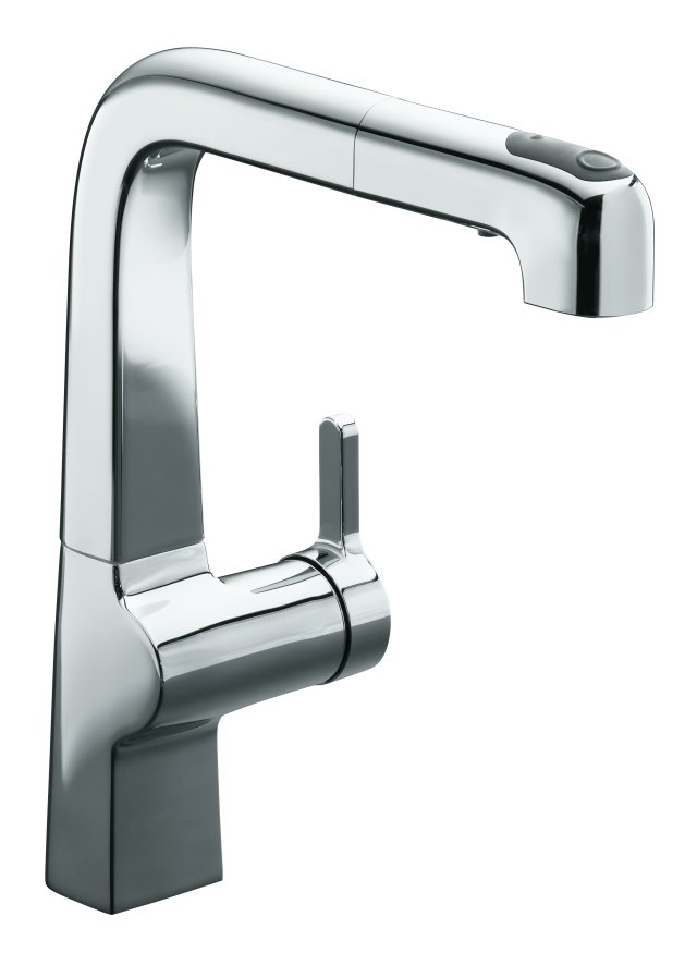 Kohler K-6331-CP; Evoke (TM) single-control pullout kitchen faucet; in Polished Chrome; Discontinued Product