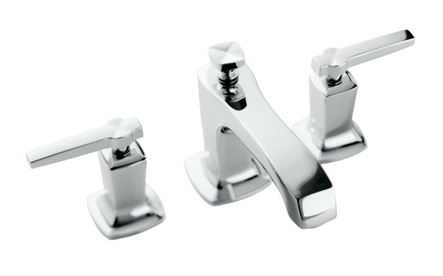 Kohler K-16232-4-CP; Margaux (R) widespread lavatory faucet with lever handles; in Polished Chrome