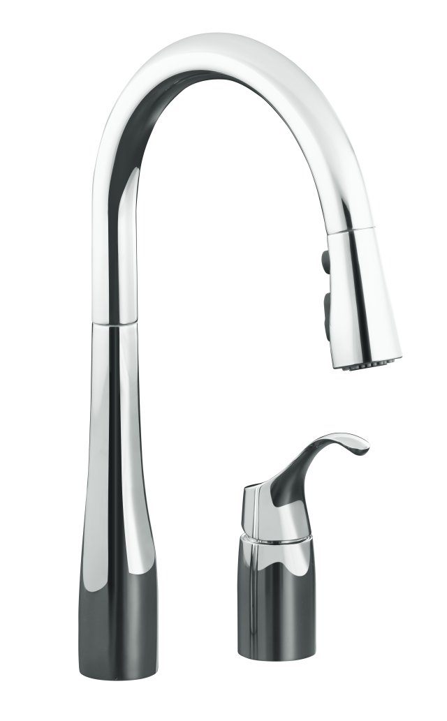 Kohler K-647-CP; Simplice (R) pull-down kitchen sink faucet; in Polished Chrome