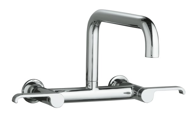 Kohler K-6127-4 Torq(TM) wall mount bridge kitchen faucet