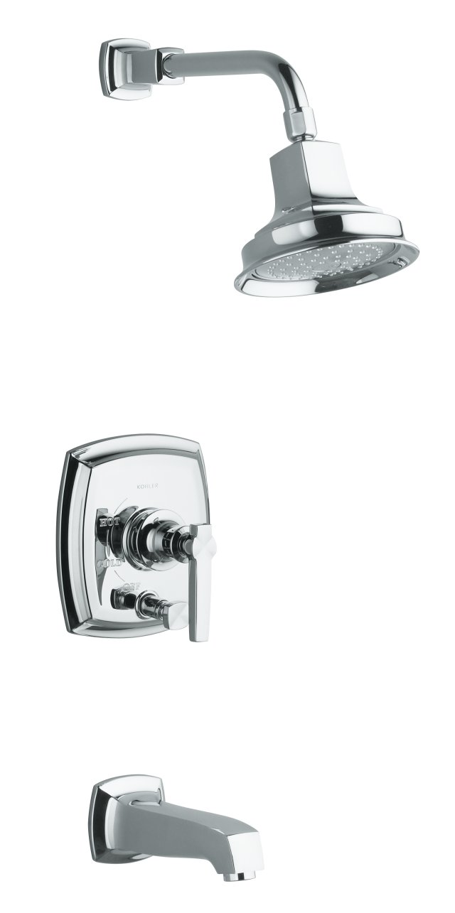 Kohler K-T16233-4 Margaux(TM) Rite-Temp(R) bath and shower faucet trim with lever handle valve not included
