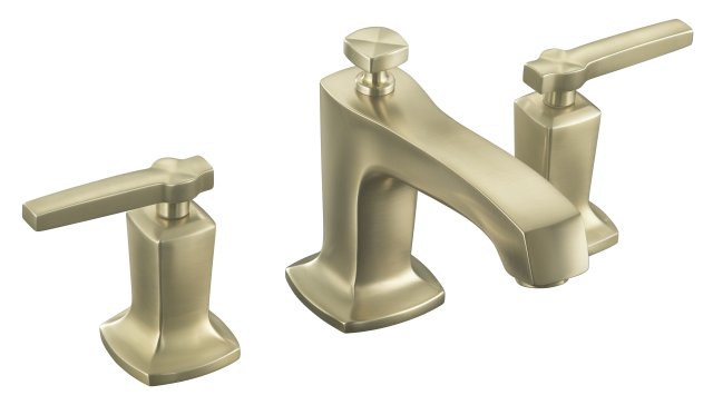 Kohler K-16232-4-BV; Margaux (R) widespread lavatory faucet with lever handles; in Vibrant Brushed Bronze