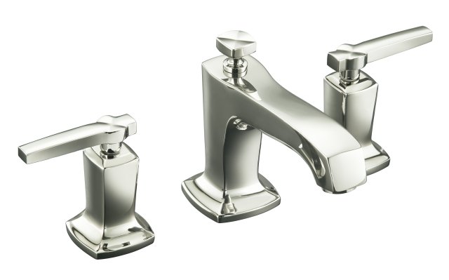 Kohler K-16232-4-SN; Margaux (R) widespread lavatory faucet with lever handles; in Vibrant Polished Nickel