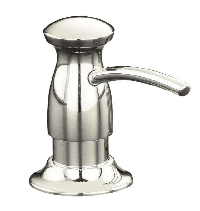 Kohler K-1893-C-SN; ; soap/lotion dispenser with transitional design (clam shell packed); in Vibrant Polished Nickel   K-1893-C-SN; 1893-C-SN; 1041655-SN