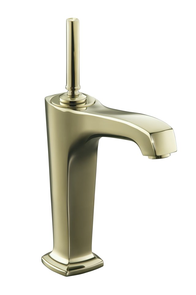 Kohler K-16231-4-AF; Margaux (R) Tall single-control lavatory faucet with 6-3/8"" spout and lever handle; in Vibrant French Gold; Discontinued Product