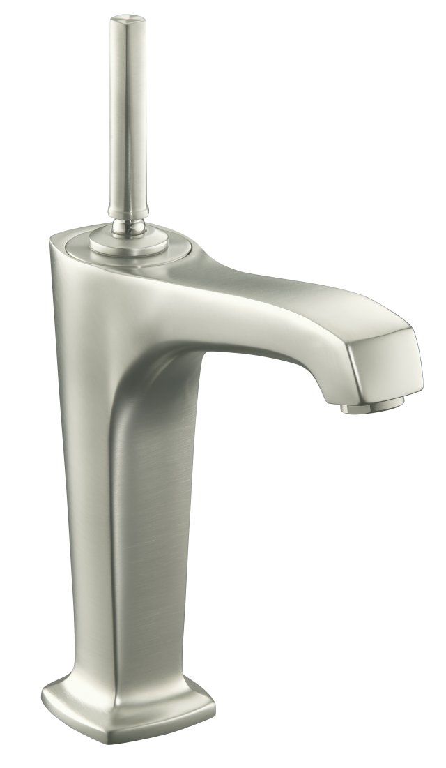 Kohler K-16231-4-BN; Margaux (R) Tall single-control lavatory faucet with 6-3/8"" spout and lever handle; in Vibrant Brushed Nickel; Discontinued Product
