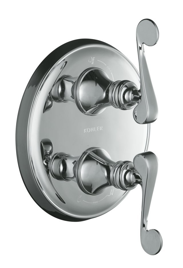 Kohler K-T16176-4 Revival(R) stacked valve trim with scroll lever handles valve not included