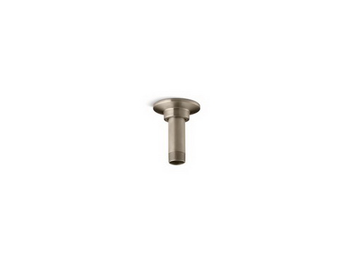 Kohler K-7396-BV; 3" straight ceiling-mount showerarm and flange; in Vibrant Brushed Bronze