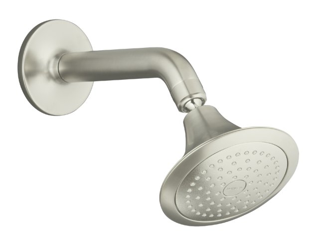 Kohler K-18493-BN; Symbol (TM) single-function showerhead with arm and flange; in Vibrant Brushed Nickel; Discontinued Product