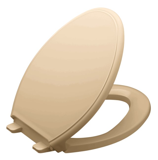 Kohler K-4733-33; Glenbury (TM); elongated toilet seats quiet-close with grip-tight; in Mexican Sand; Discontinued Product