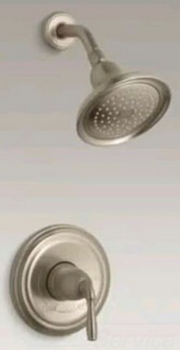Kohler K-T396-4-BRZ; Devonshire (R) Rite-Temp (R) pressure-balancing shower faucet trim with lever handle, valve not included; in Oil-Rubbed Bronze; Discontinued Product