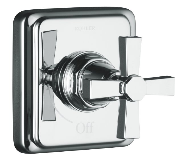 Kohler K-T13175-3A Pinstripe(R) Pure transfer valve trim cross handle valve not included
