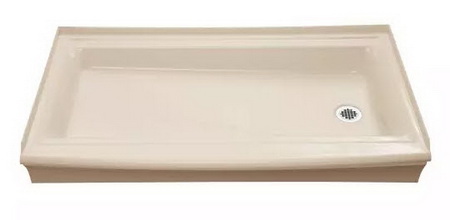 Kohler K-1786-R Fountainhead(TM) receptor with right-hand drain 60"" x 34""