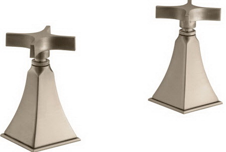 Kohler K-T467-3S Memoirs(R) bath- or deck-mount high-flow bath valve trim with Stately design and cross handles valve not included