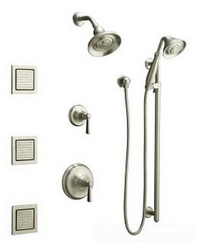 Kohler K-10858-4-BN; Bancroft (R) Luxury performance showering package; in Vibrant Brushed Nickel; Discontinued Product