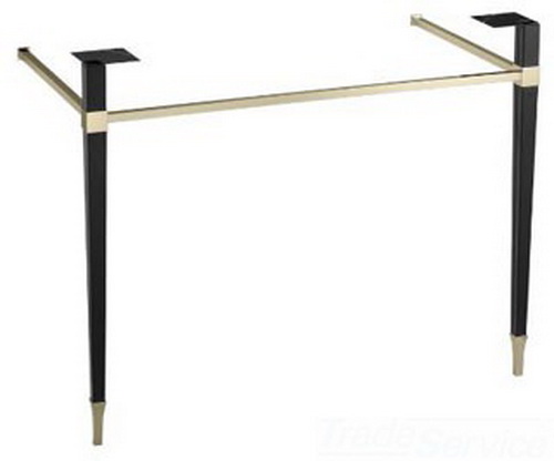Kohler K-6899-AF Kathryn(R) square tapered Vibrant(R) French Gold legs wrapped in leather