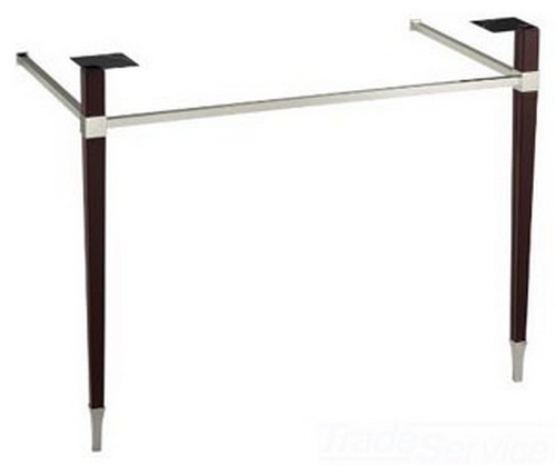 Kohler K-6899-SN Kathryn(R) square tapered Vibrant(R) Polished Nickel legs wrapped in leather