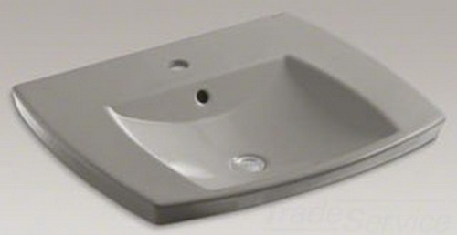 Kohler K-2381-1-K4; Kelston (TM) self-rimming lavatory with single-hole faucet drilling; in Cashmere; Discontinued Product
